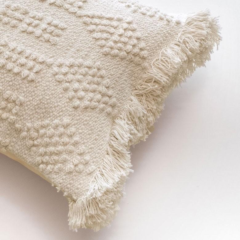 クッションカバー クッション ボヘミアン 45×45cm ホワイト アイボリー BOHO カバー おしゃれ お洒落 エスニック ボーホー 四角 34425 | ブランド登録なし | 02