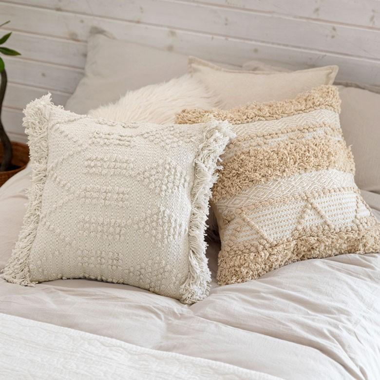 クッションカバー クッション ボヘミアン 45×45cm ホワイト アイボリー BOHO カバー おしゃれ お洒落 エスニック ボーホー 四角 34425 | ブランド登録なし | 07