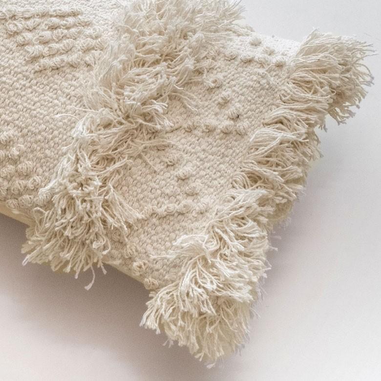 クッションカバー クッション ホワイト ボヘミアン 30×50cm アイボリー BOHO カバー おしゃれ お洒落 エスニック ボーホー 四角 34426 | ブランド登録なし | 02