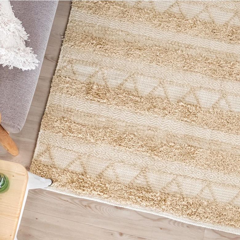 ラグ ラグマット ナチュラル ボヘミアン 100×140cm BOHO カーペット 絨毯 じゅうたん おしゃれ お洒落 エスニック ボーホー モノトーン  オールシーズン 34427 | ELEMENTS（インテリア） | 07