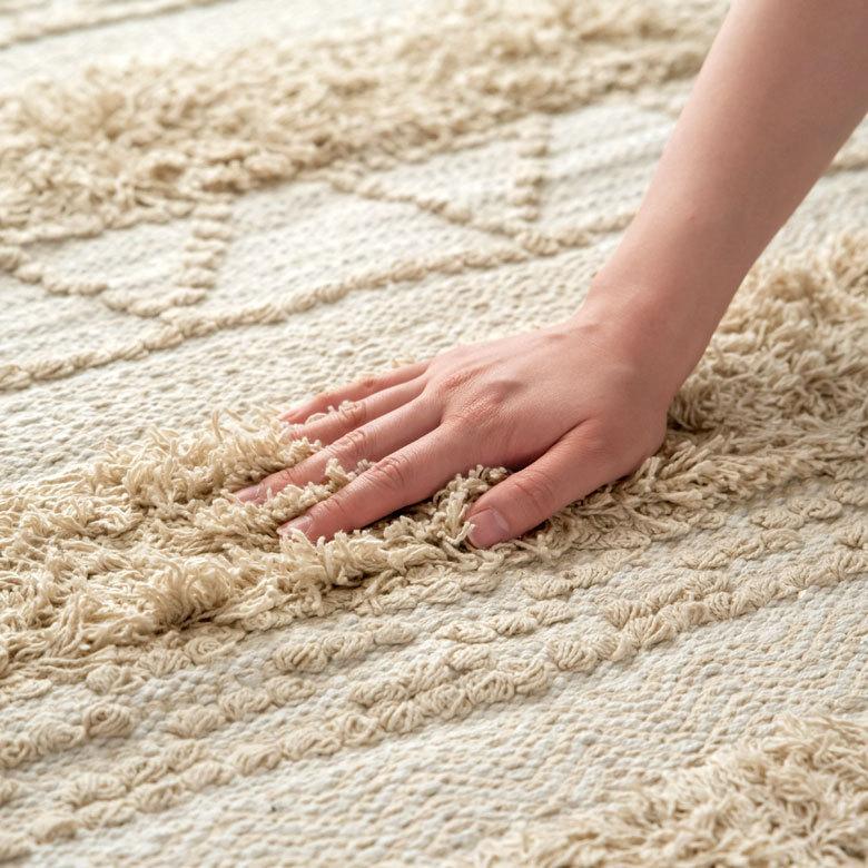 ラグ ラグマット ナチュラル ボヘミアン 140×200cm BOHO カーペット 絨毯 じゅうたん おしゃれ お洒落 エスニック ボーホー モノトーン  オールシーズン 34428 | ELEMENTS（インテリア） | 14