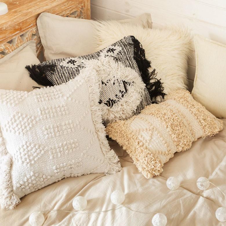 クッションカバー クッション ナチュラル ボヘミアン 30×50cm ホワイト ベージュ BOHO  カバー おしゃれ お洒落 エスニック ボーホー 四角 34430 | ブランド登録なし | 14