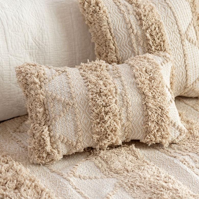 クッションカバー クッション ナチュラル ボヘミアン 30×50cm ホワイト ベージュ BOHO  カバー おしゃれ お洒落 エスニック ボーホー 四角 34430 | ブランド登録なし | 15