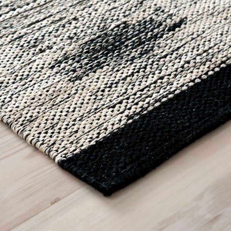 ラグ ラグマット オルテガ柄 ダークトーン 140×200cm BOHO カーペット 絨毯 じゅうたん おしゃれ エスニック ボーホー モノトーン  オールシーズン 34431 | ブランド登録なし | 12