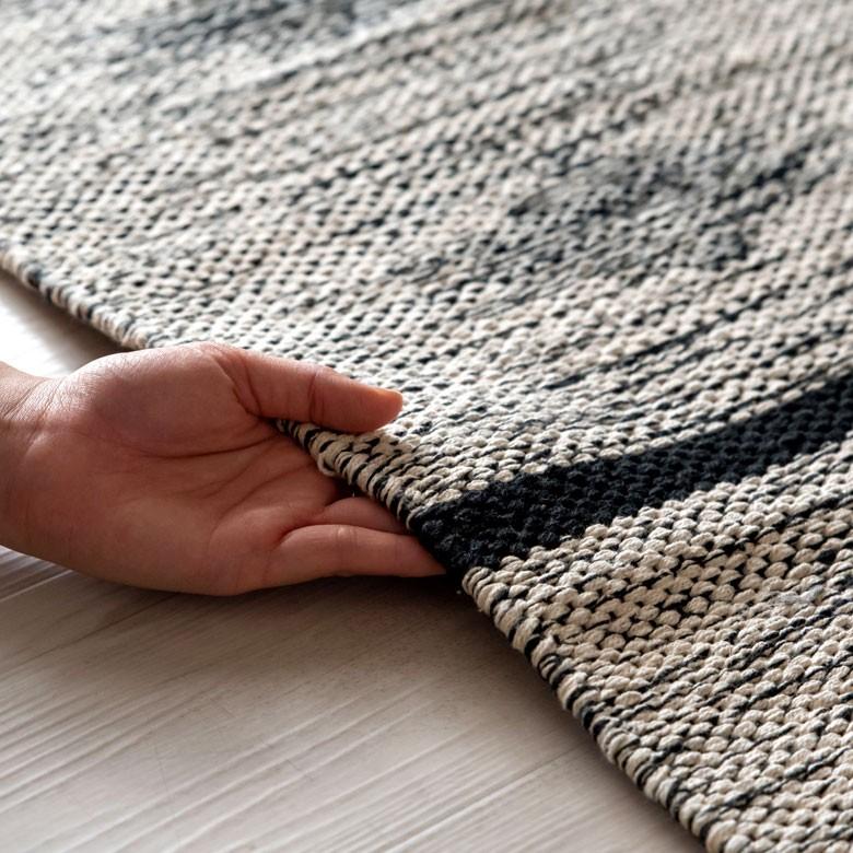 ラグ ラグマット オルテガ柄 ダークトーン 140×200cm BOHO カーペット 絨毯 じゅうたん おしゃれ エスニック ボーホー モノトーン  オールシーズン 34431 | ブランド登録なし | 07