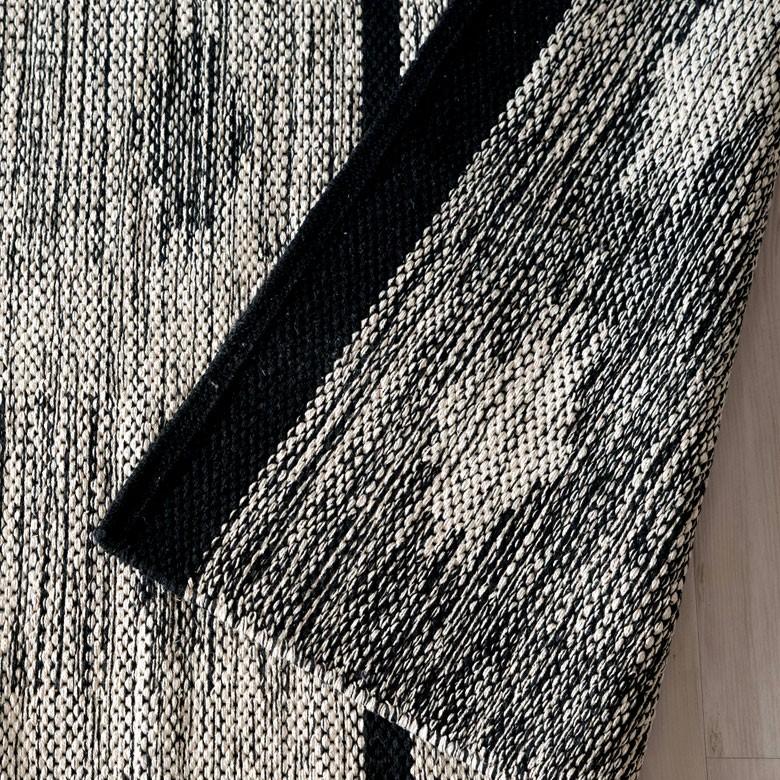 ラグ ラグマット オルテガ柄 ダークトーン 140×200cm BOHO カーペット 絨毯 じゅうたん おしゃれ エスニック ボーホー モノトーン  オールシーズン 34431 | ブランド登録なし | 09