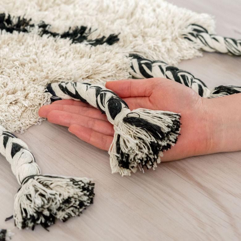 ラグ ラグマット ベニオワレン風 デザイン 70×140cm BOHO カーペット 絨毯 じゅうたん おしゃれ お洒落 エスニック ボーホー モノトーン  オールシーズン 34432 | ELEMENTS（インテリア） | 12