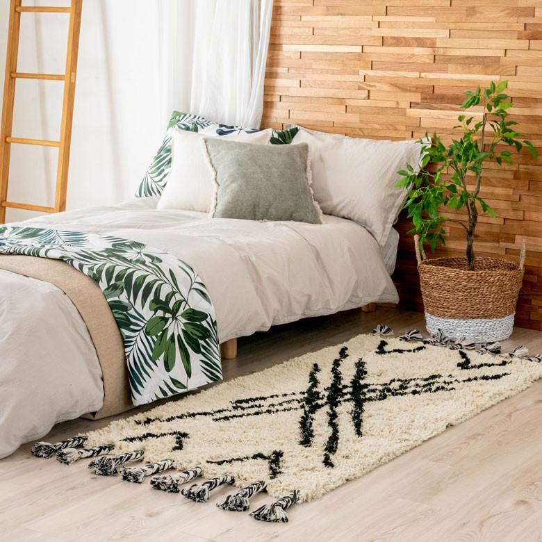 ラグ ラグマット ベニオワレン風 デザイン 70×140cm BOHO カーペット 絨毯 じゅうたん おしゃれ お洒落 エスニック ボーホー モノトーン  オールシーズン 34432 | ELEMENTS（インテリア） | 16