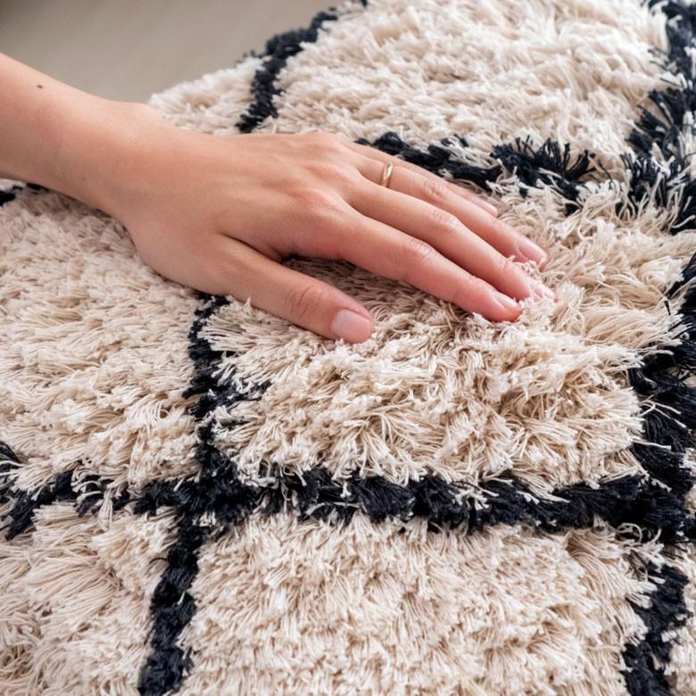 クッション プフ ボリューム クロス デザイン コットン 約 W 40 D 40 H 40 スツール オットマン プーフ アジアン家具 おしゃれ 天然素材 ナチュラル 34433 | ELEMENTS（インテリア） | 07