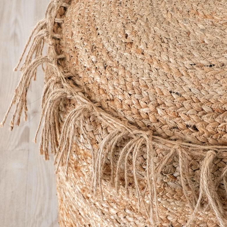 クッション プフ ジュート フリンジ 約 W 40 D 40 H 45 スツール オットマン プーフ アジアン家具 モダン おしゃれ 天然素材 ナチュラル ベランピング 34434 | ELEMENTS（インテリア） | 03
