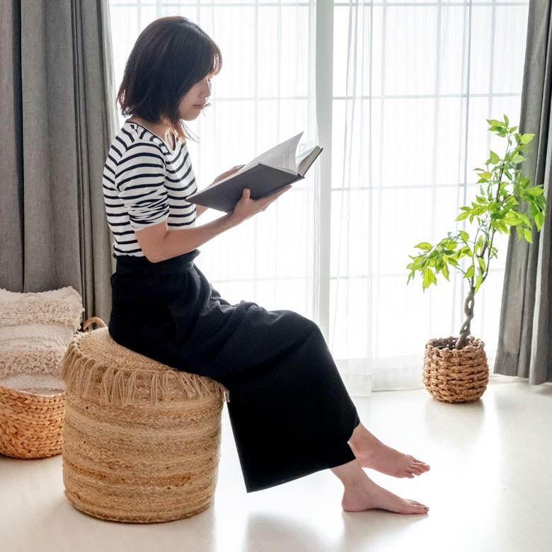 クッション プフ ジュート フリンジ 約 W 40 D 40 H 45 スツール オットマン プーフ アジアン家具 モダン おしゃれ 天然素材 ナチュラル ベランピング 34434 | ELEMENTS（インテリア） | 05