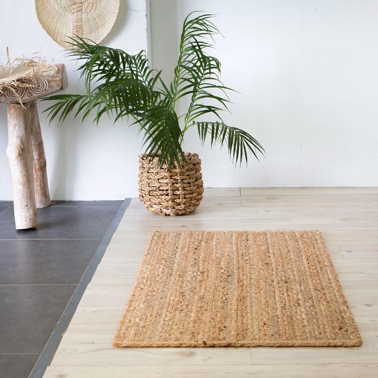 玄関マット ジュートラグ  長方形 約 W 50cm D 80cm D 2cm 麻 天然素材 ラグ 敷物 ひんやり 夏 和 和モダン インテリア 涼しい おしゃれ マット 34436 | ELEMENTS（インテリア） | 10