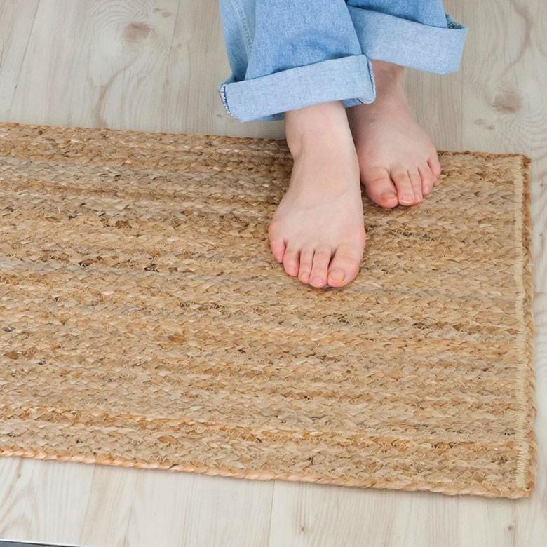 玄関マット ジュートラグ  長方形 約 W 50cm D 80cm D 2cm 麻 天然素材 ラグ 敷物 ひんやり 夏 和 和モダン インテリア 涼しい おしゃれ マット 34436 | ELEMENTS（インテリア） | 12