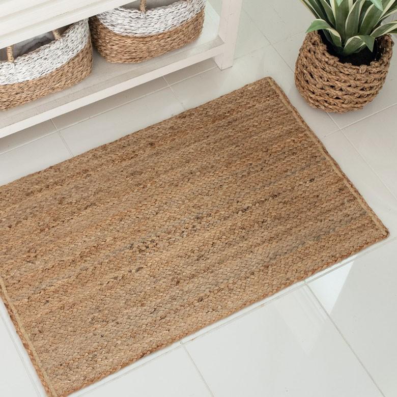 玄関マット ジュートラグ  長方形 約 W 50cm D 80cm D 2cm 麻 天然素材 ラグ 敷物 ひんやり 夏 和 和モダン インテリア 涼しい おしゃれ マット 34436 | ELEMENTS（インテリア） | 14