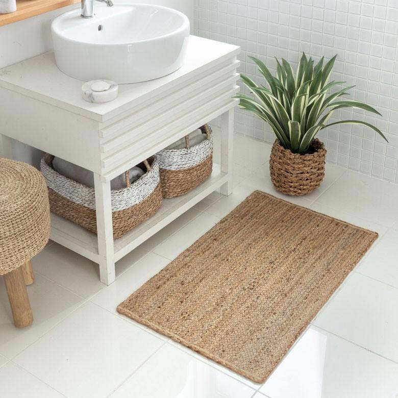 玄関マット ジュートラグ  長方形 約 W 50cm D 80cm D 2cm 麻 天然素材 ラグ 敷物 ひんやり 夏 和 和モダン インテリア 涼しい おしゃれ マット 34436 | ELEMENTS（インテリア） | 05