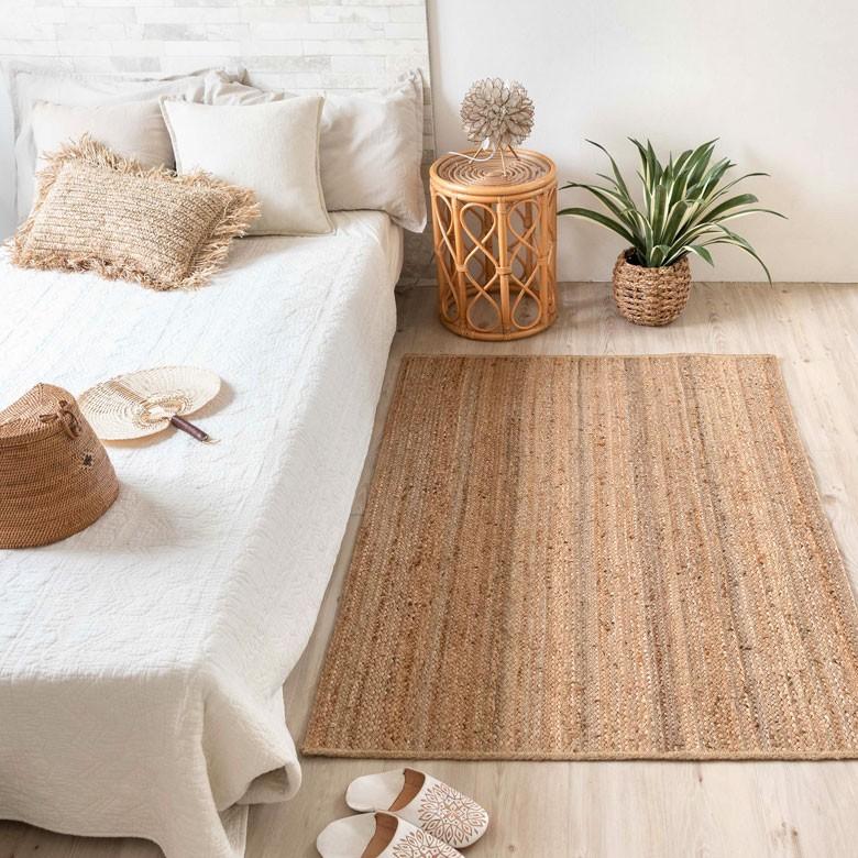 ジュートラグ  スクエア 長方形 約 W 100cm D 140cm D 2cm 麻 天然素材 ラグ 敷物 ひんやり 夏 和 和モダン インテリア 涼しい おしゃれ マット 34437 | ELEMENTS（インテリア） | 13