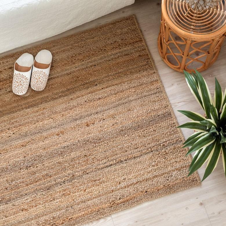ジュートラグ  スクエア 長方形 約 W 100cm D 140cm D 2cm 麻 天然素材 ラグ 敷物 ひんやり 夏 和 和モダン インテリア 涼しい おしゃれ マット 34437 | ELEMENTS（インテリア） | 15