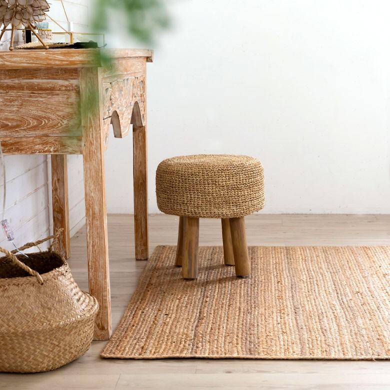 ジュートラグ  スクエア 長方形 約 W 100cm D 140cm D 2cm 麻 天然素材 ラグ 敷物 ひんやり 夏 和 和モダン インテリア 涼しい おしゃれ マット 34437 | ELEMENTS（インテリア） | 17