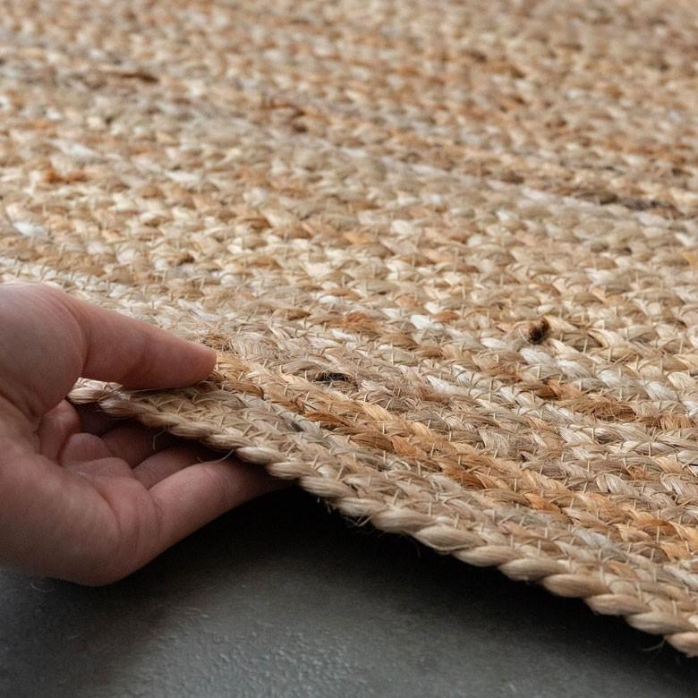 ジュートラグ  スクエア 長方形 約 W 100cm D 140cm D 2cm 麻 天然素材 ラグ 敷物 ひんやり 夏 和 和モダン インテリア 涼しい おしゃれ マット 34437 | ELEMENTS（インテリア） | 07