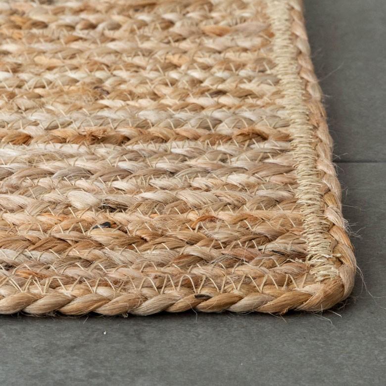 ジュートラグ  スクエア 長方形 約 W 100cm D 140cm D 2cm 麻 天然素材 ラグ 敷物 ひんやり 夏 和 和モダン インテリア 涼しい おしゃれ マット 34437 | ELEMENTS（インテリア） | 08