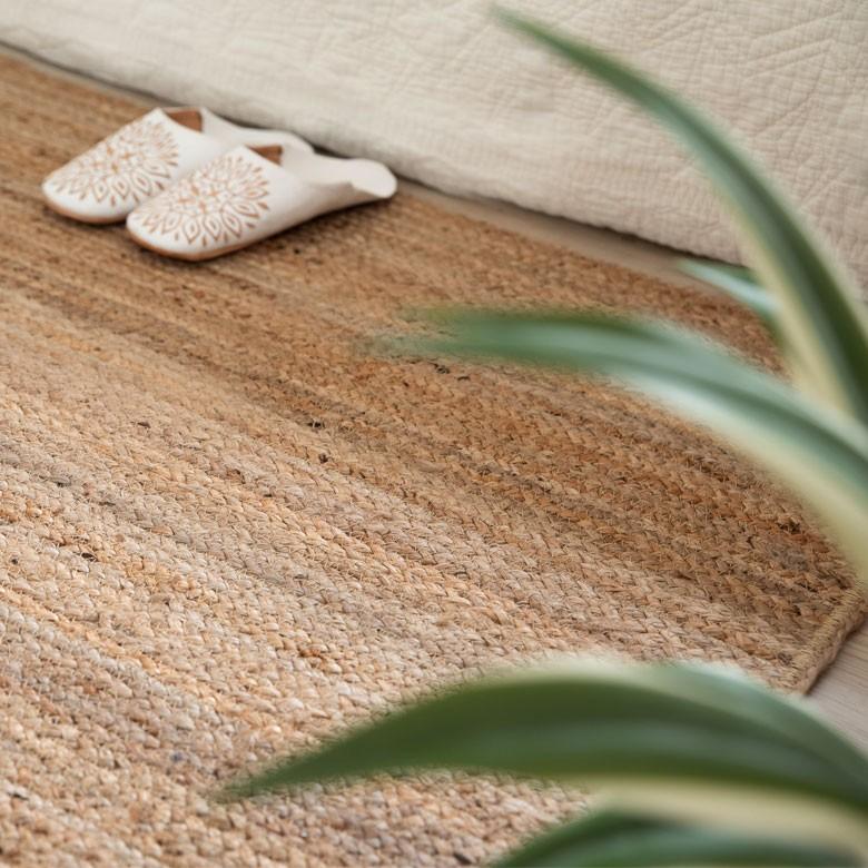 ジュートラグ  スクエア 長方形 約  W 200cm D 250cm D 2cm 麻 天然素材 ラグ 敷物 ひんやり 夏 和 和モダン インテリア 涼しい おしゃれ マット 34438 | ELEMENTS（インテリア） | 04