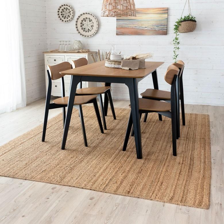 ジュートラグ  スクエア 長方形 約  W 200cm D 250cm D 2cm 麻 天然素材 ラグ 敷物 ひんやり 夏 和 和モダン インテリア 涼しい おしゃれ マット 34438 | ELEMENTS（インテリア） | 05