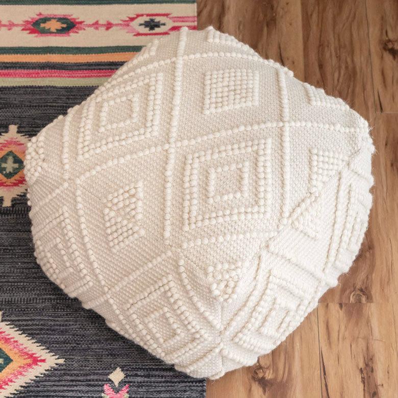 プフ クッション スツール raha 座いす ビーズクッション 四角 家具 1人掛け 北欧 ボヘミアン インテリア 四角 34440-iv | ELEMENTS（インテリア） | 01