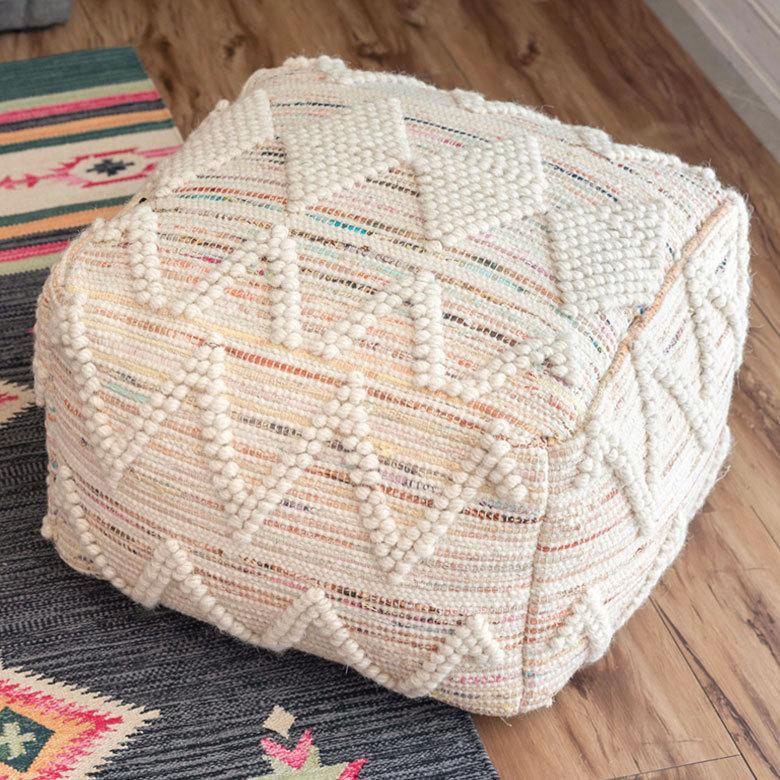 プフ クッション スツール raha 座いす ビーズクッション 四角 家具 1人掛け 北欧 ボヘミアン インテリア 四角 34441-mt | ELEMENTS（インテリア） | 01