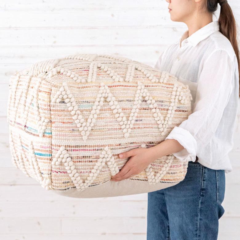 プフ クッション スツール raha 座いす ビーズクッション 四角 家具 1人掛け 北欧 ボヘミアン インテリア 四角 34441-mt | ELEMENTS（インテリア） | 08