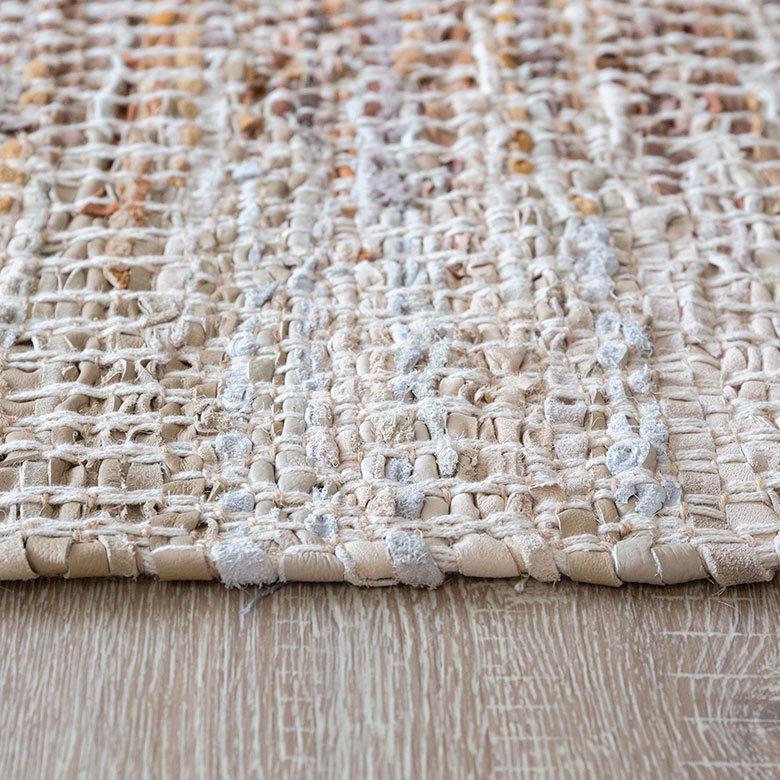 ラグ ラグマット 約 133×190 cm 長方形 ジュート 麻 レザー コットン 天然素材 おしゃれ 34444-br | ELEMENTS（インテリア） | 10