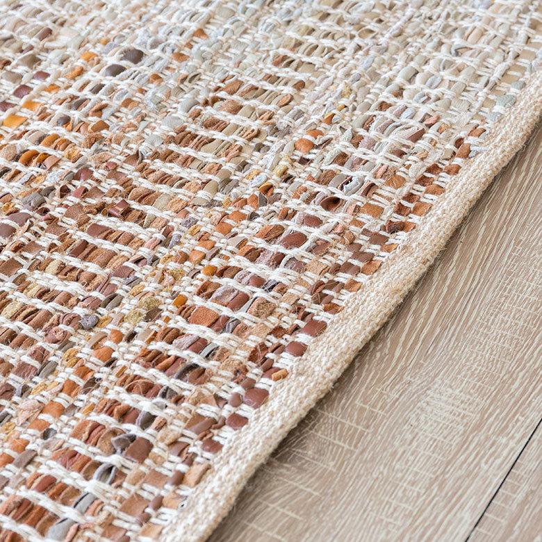 ラグ ラグマット 約 133×190 cm 長方形 ジュート 麻 レザー コットン 天然素材 おしゃれ 34444-br | ELEMENTS（インテリア） | 16