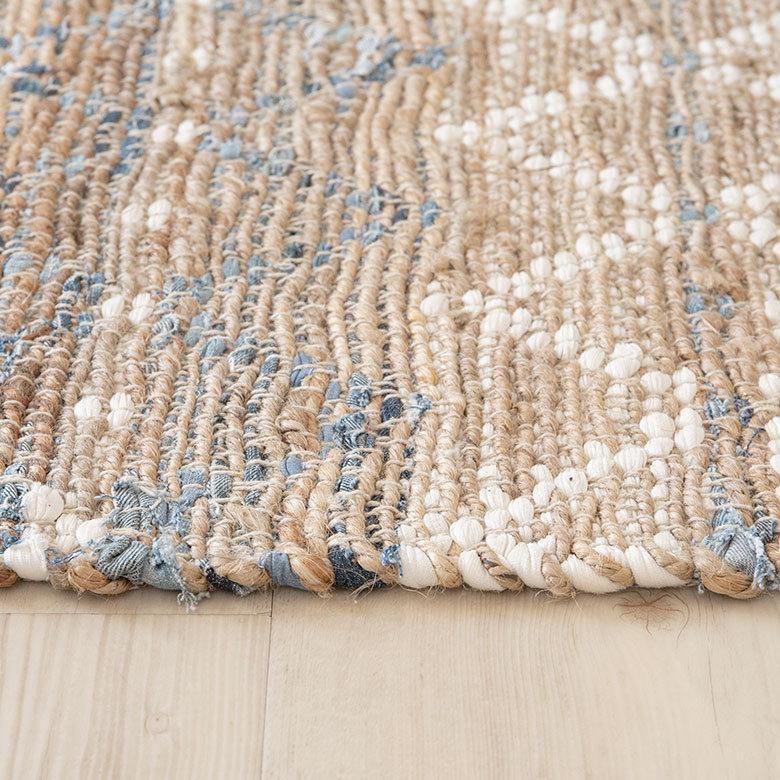 ラグ ラグマット 約 133×190 cm 長方形 ジュート 麻 綿 天然素材 手織り おしゃれ 34445-bl | ELEMENTS（インテリア） | 10