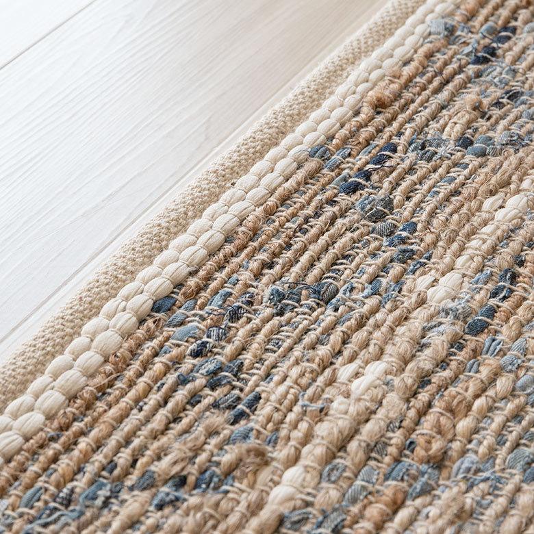 ラグ ラグマット 約 133×190 cm 長方形 ジュート 麻 綿 天然素材 手織り おしゃれ 34445-bl | ELEMENTS（インテリア） | 16