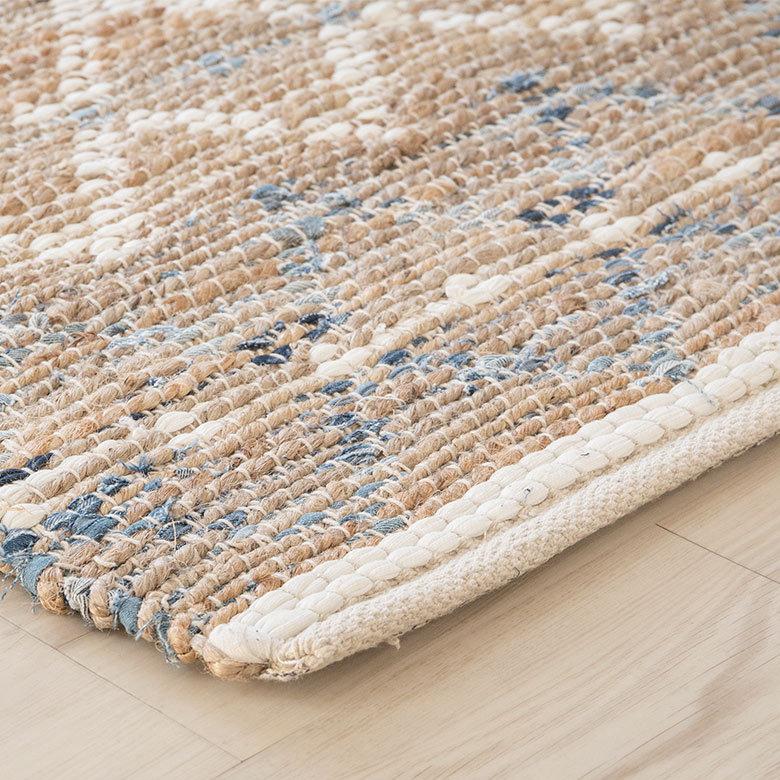 ラグ ラグマット 約 133×190 cm 長方形 ジュート 麻 綿 天然素材 手織り おしゃれ 34445-bl | ELEMENTS（インテリア） | 08