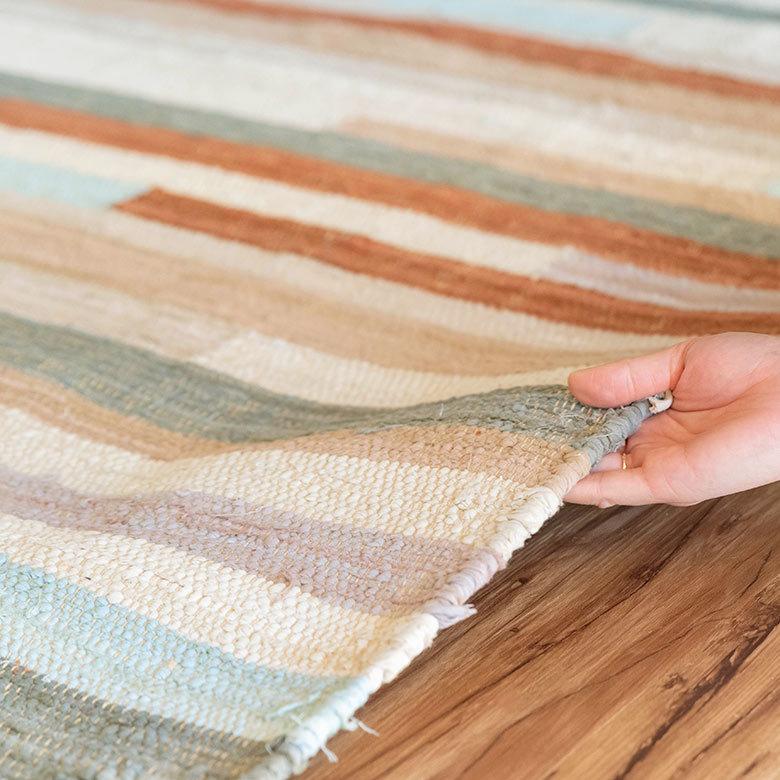 ラグ ラグマット 約 133×190 cm 長方形 コットン 綿 手織り おしゃれ 34447-br | ELEMENTS（インテリア） | 11