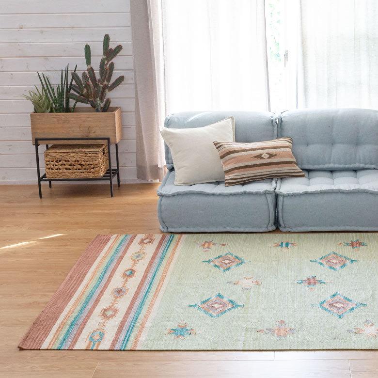 ラグ ラグマット 約 133×190 cm 長方形 コットンキリム 手織り コットン100％ 綿 アジアン エスニック おしゃれ 34450 | ELEMENTS（インテリア） | 19