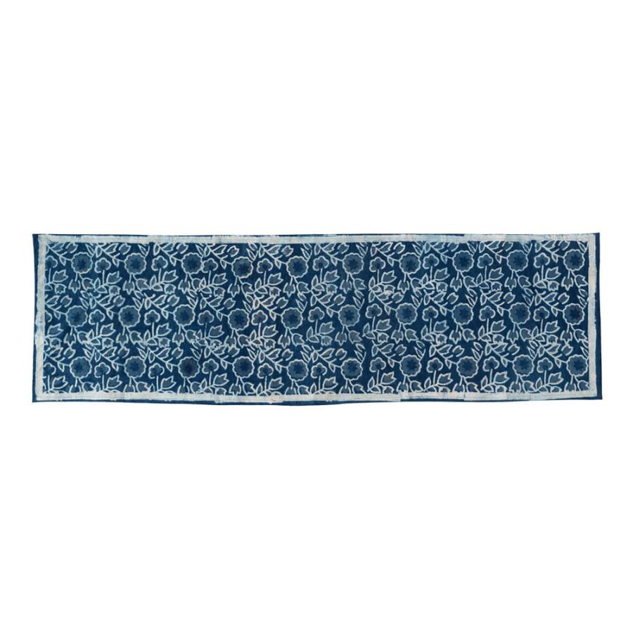 テーブルランナー インド ブロック プリント 柄 綿 コットン W約150cm テーブルカバー 布 ダイニング ブルー アジアン エスニック 34452-bl | ブランド登録なし | 16