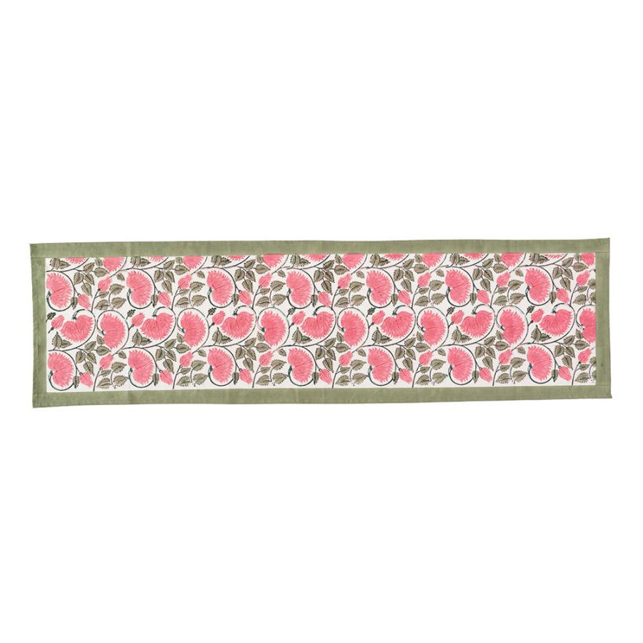 テーブルランナー インド ブロック プリント 柄 綿 コットン W約150cm テーブルカバー 布 ダイニング レッド アジアン エスニック 34452-rd | ブランド登録なし | 16