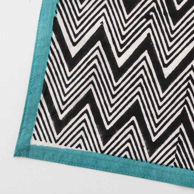 テーブルクロス インド ブロック プリント 柄 綿 コットン 約150cm×220cm テーブルカバー 布 ダイニング ブラック アジアン エスニック 34453-bk | ブランド登録なし | 03