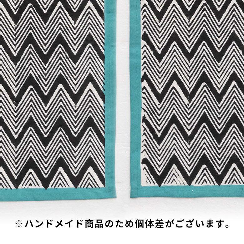 テーブルクロス インド ブロック プリント 柄 綿 コットン 約150cm×220cm テーブルカバー 布 ダイニング ブラック アジアン エスニック 34453-bk | ブランド登録なし | 08