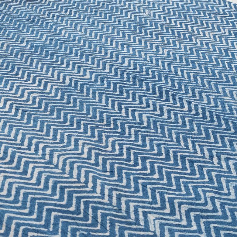 テーブルクロス インド ブロック プリント 柄 綿 コットン 約150cm×220cm テーブルカバー 布 ダイニング ネイビー アジアン エスニック 34453-nv | ブランド登録なし | 01