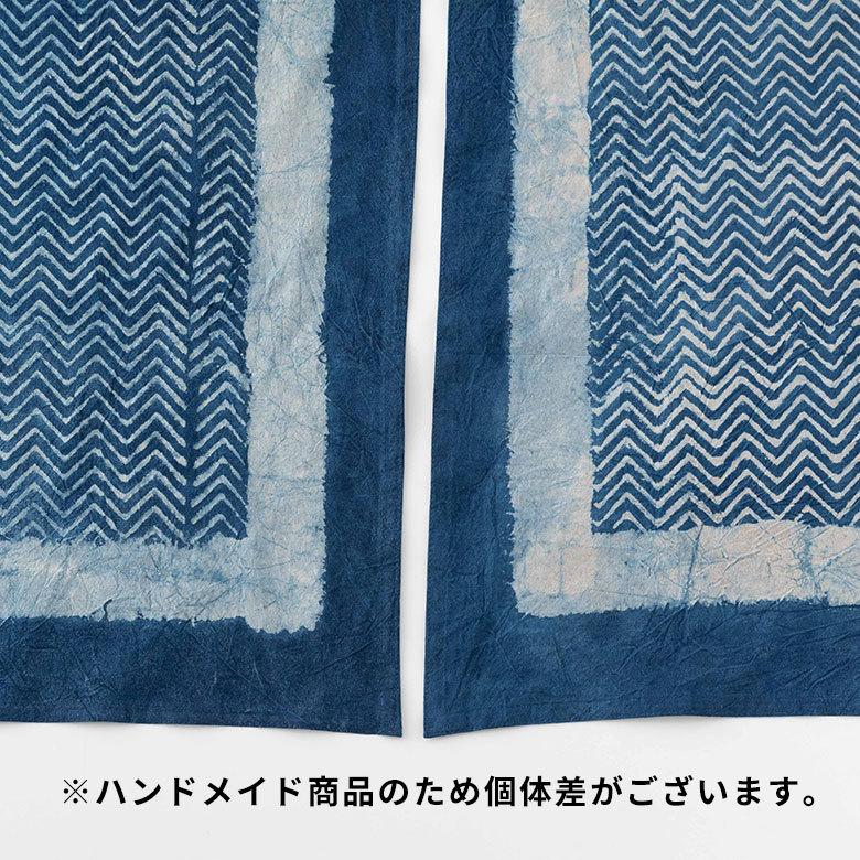 テーブルクロス インド ブロック プリント 柄 綿 コットン 約150cm×220cm テーブルカバー 布 ダイニング ネイビー アジアン エスニック 34453-nv | ブランド登録なし | 08