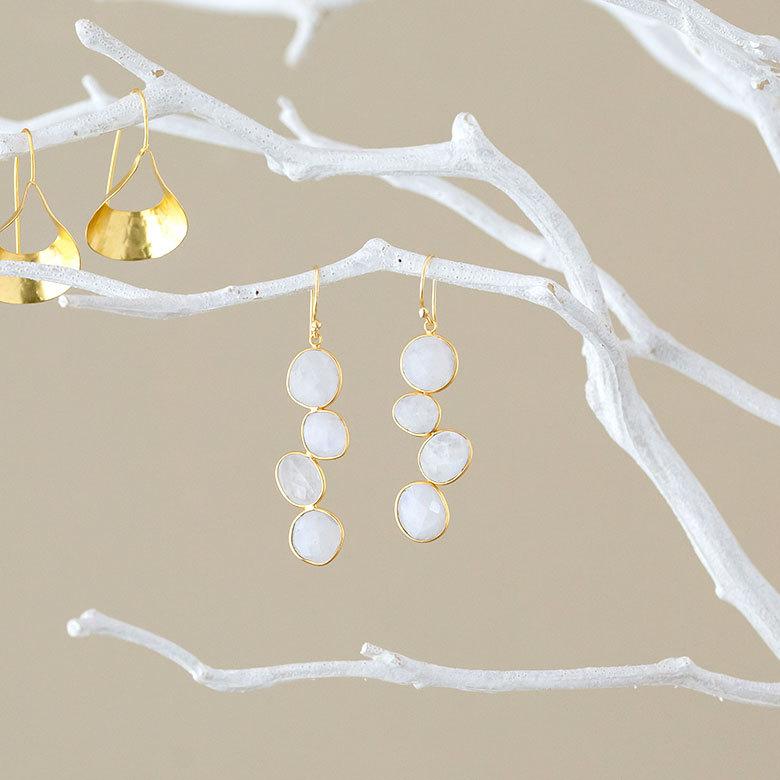 ピアス 真鍮 ストーン ゴールド アクセサリー レディース フックピアス エスニック 揺れる エレガント カジュアル アジアン おしゃれ 34454 | ブランド登録なし | 12