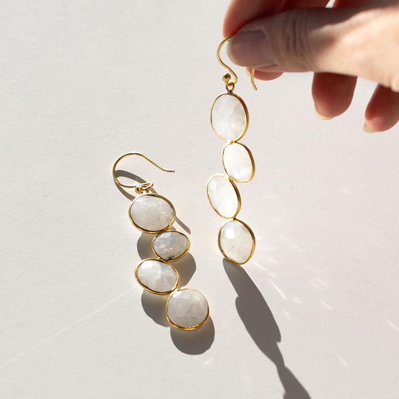 ピアス 真鍮 ストーン ゴールド アクセサリー レディース フックピアス エスニック 揺れる エレガント カジュアル アジアン おしゃれ 34454 | ブランド登録なし | 13