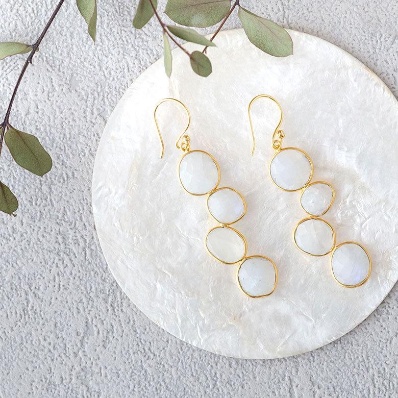 ピアス 真鍮 ストーン ゴールド アクセサリー レディース フックピアス エスニック 揺れる エレガント カジュアル アジアン おしゃれ 34454 | ブランド登録なし | 14