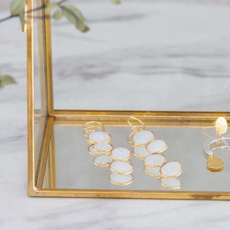 ピアス 真鍮 ストーン ゴールド アクセサリー レディース フックピアス エスニック 揺れる エレガント カジュアル アジアン おしゃれ 34454 | ブランド登録なし | 16