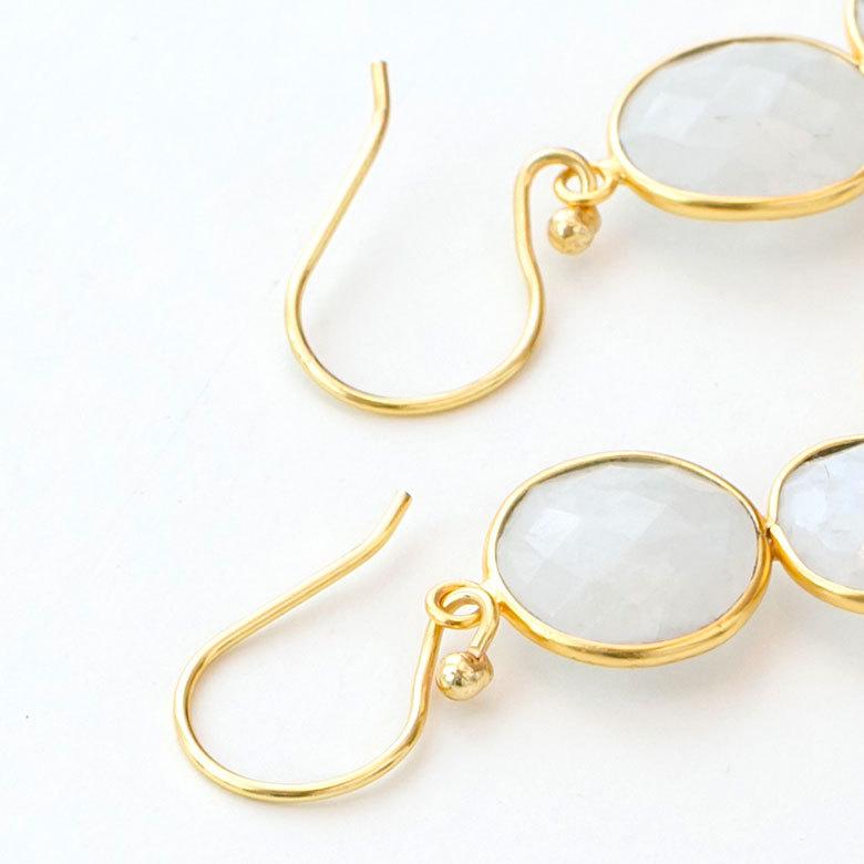 ピアス 真鍮 ストーン ゴールド アクセサリー レディース フックピアス エスニック 揺れる エレガント カジュアル アジアン おしゃれ 34454 | ブランド登録なし | 05