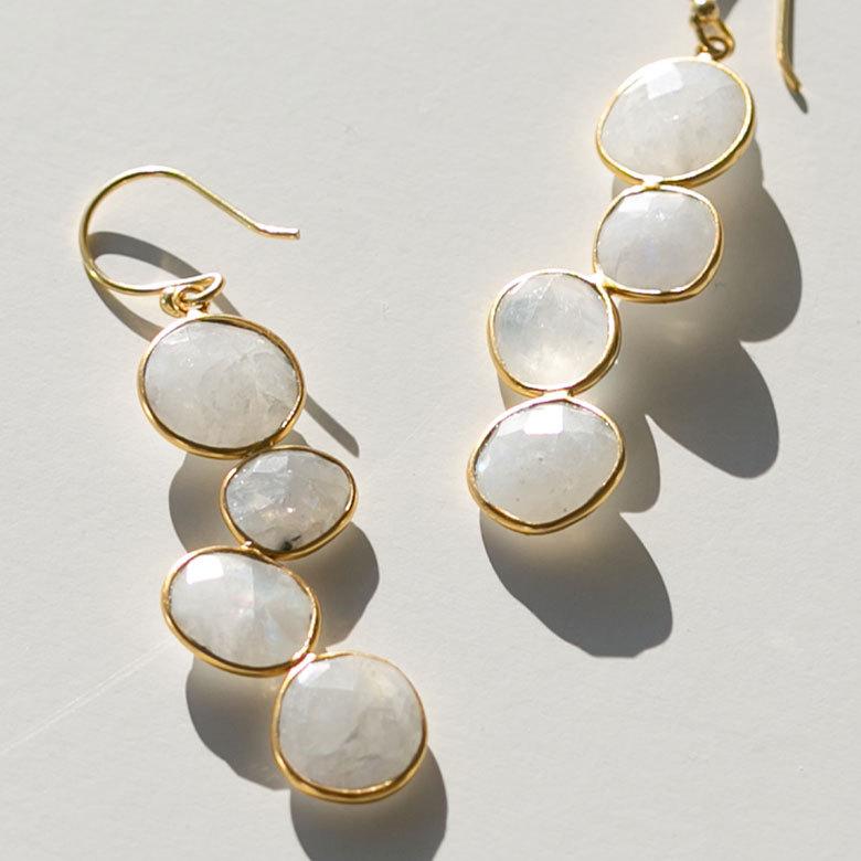 ピアス 真鍮 ストーン ゴールド アクセサリー レディース フックピアス エスニック 揺れる エレガント カジュアル アジアン おしゃれ 34454 | ブランド登録なし | 07