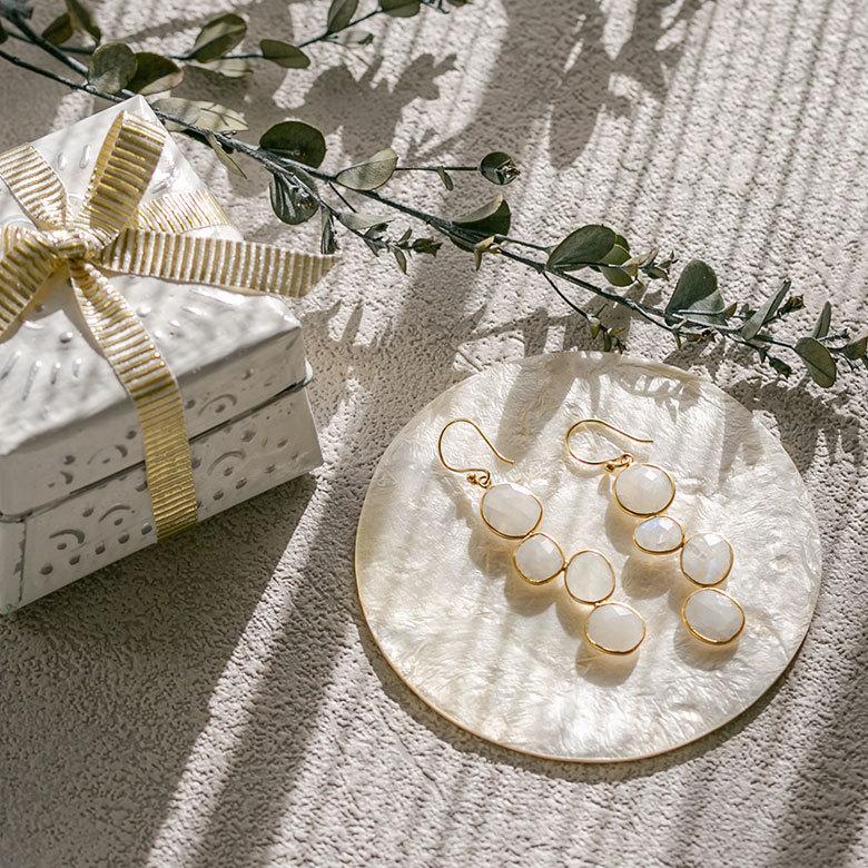 ピアス 真鍮 ストーン ゴールド アクセサリー レディース フックピアス エスニック 揺れる エレガント カジュアル アジアン おしゃれ 34454 | ブランド登録なし | 09