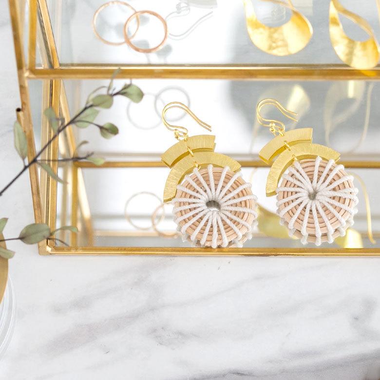 ピアス 真鍮 ラタン ゴールド アクセサリー レディース フックピアス エスニック 揺れる エレガント カジュアル アジアン おしゃれ 34455 | ブランド登録なし | 16